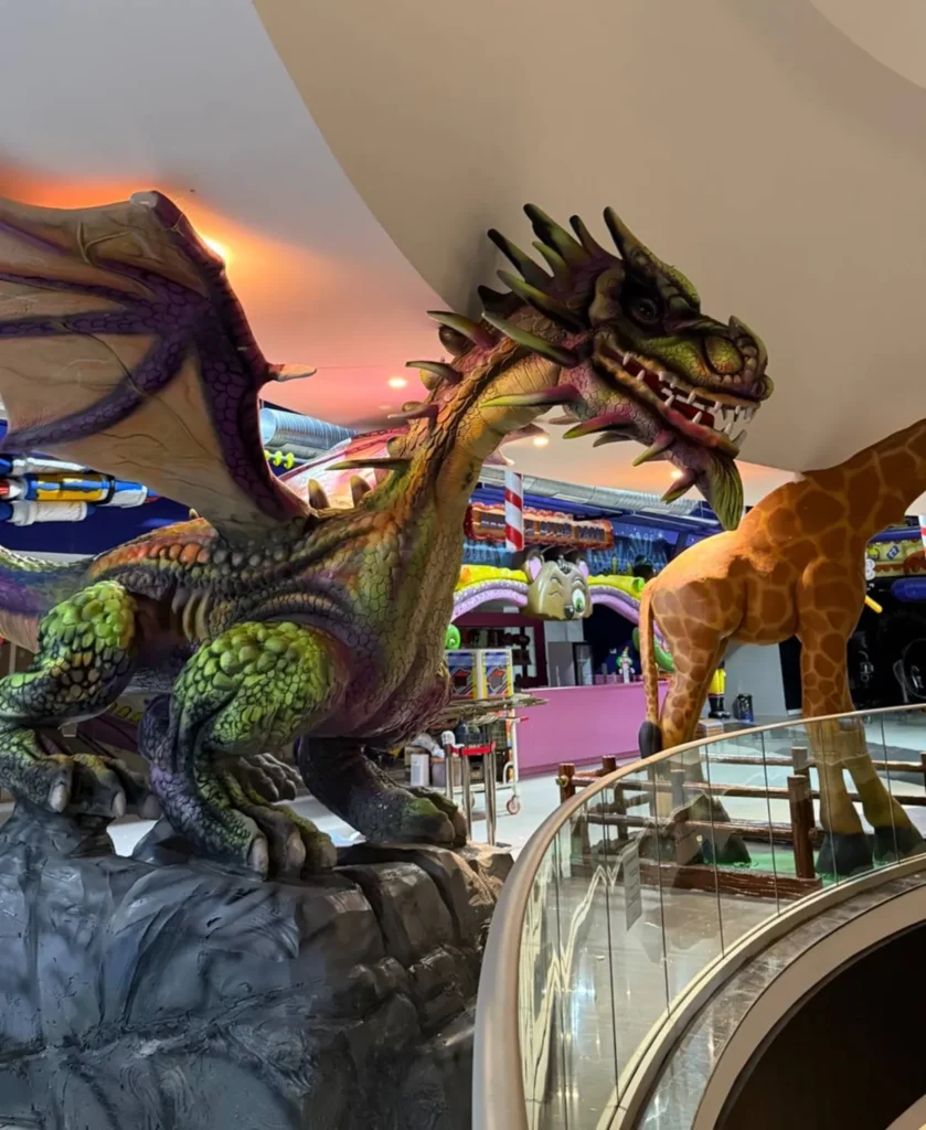 Large fantasy dragon sculpture